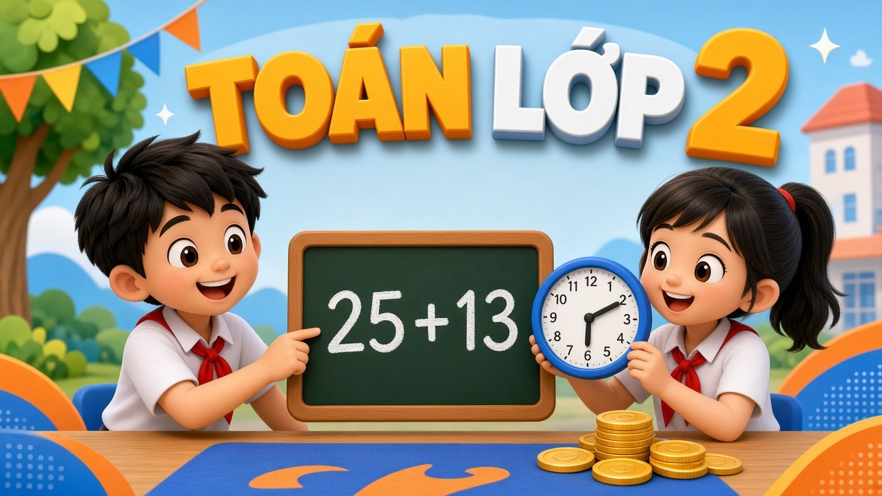 Toán lớp 2 – Đề luyện tổng hợp số 1