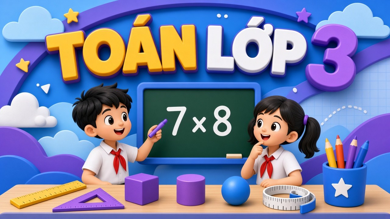 Toán lớp 3 – Đề luyện tổng hợp số 1